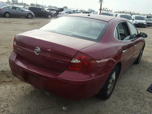 2G4WD532751240758 - 2005 BUICK LACROSSE C MAROON photo 4