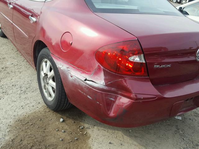 2G4WD532751240758 - 2005 BUICK LACROSSE C MAROON photo 9