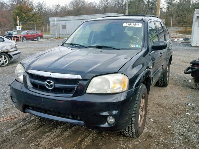 4F2YZ94185KM49180 - 2005 MAZDA TRIBUTE S BLACK photo 2