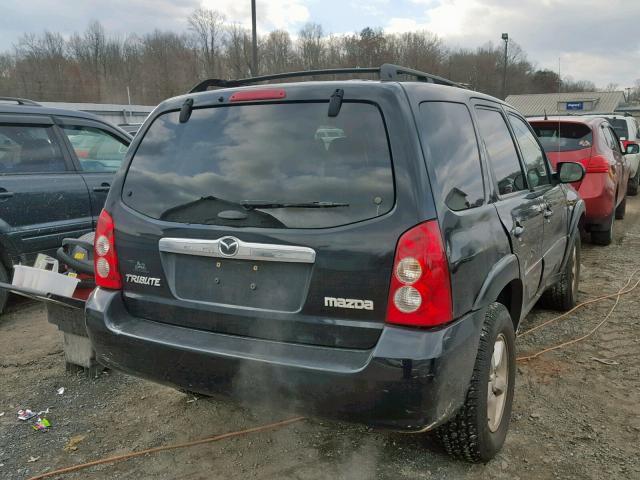 4F2YZ94185KM49180 - 2005 MAZDA TRIBUTE S BLACK photo 4