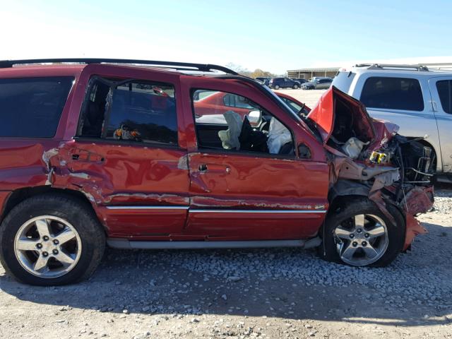 1J8GW68J04C221107 - 2004 JEEP GRAND CHER RED photo 9