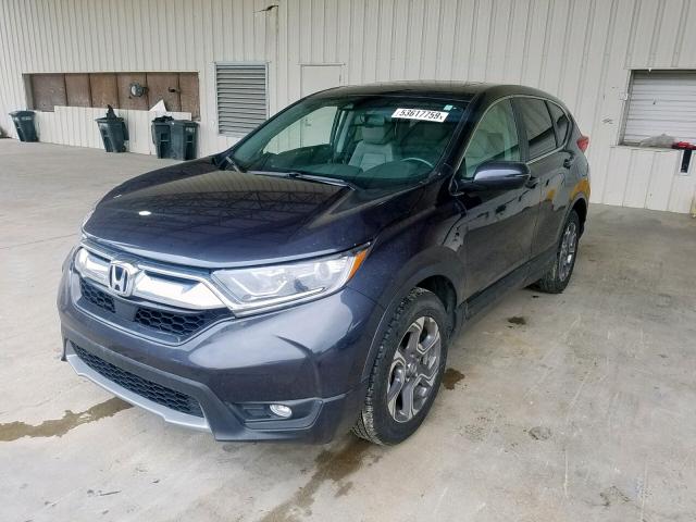 2HKRW2H85HH682500 - 2017 HONDA CR-V EXL GRAY photo 2