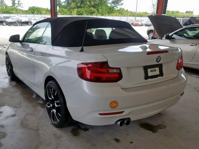 WBA1K5C5XFV242919 - 2015 BMW 228 I WHITE photo 3