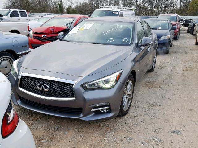 JN1BV7AP3FM339113 - 2015 INFINITI Q50 BASE GRAY photo 2