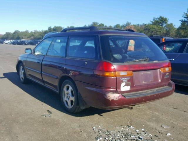 4S3BK4351X6312045 - 1999 SUBARU LEGACY L MAROON photo 3