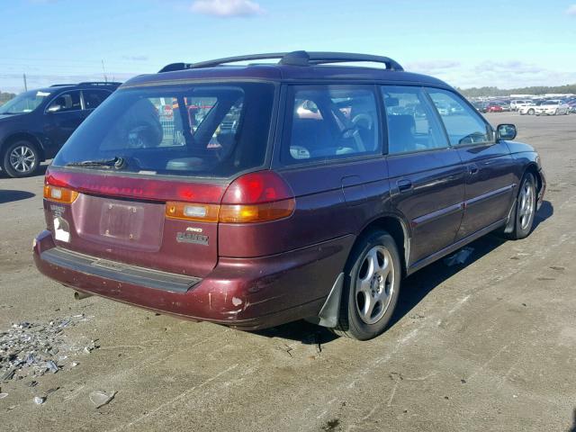 4S3BK4351X6312045 - 1999 SUBARU LEGACY L MAROON photo 4