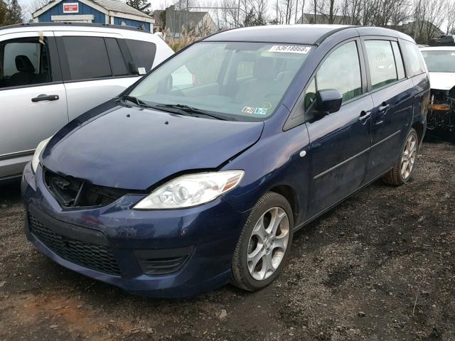 JM1CR29L690336390 - 2009 MAZDA 5 BLUE photo 2