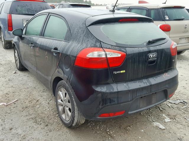 KNADN5A3XD6302596 - 2013 KIA RIO EX BLACK photo 3