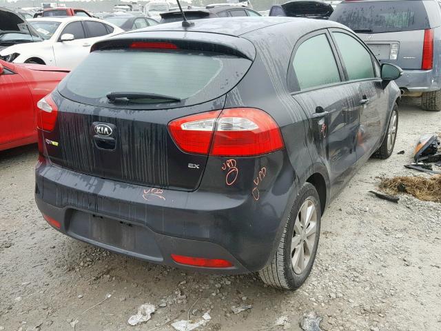 KNADN5A3XD6302596 - 2013 KIA RIO EX BLACK photo 4