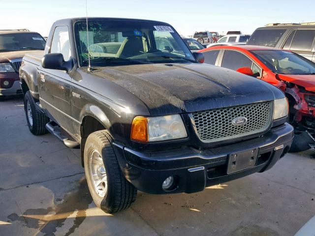 1FTYR10U32TA53505 - 2002 FORD RANGER BLACK photo 1