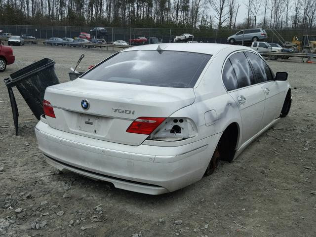 WBAHL83598DT13954 - 2008 BMW 750I WHITE photo 4