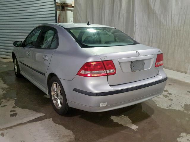 YS3FD49Y471112960 - 2007 SAAB 9-3 2.0T SILVER photo 3