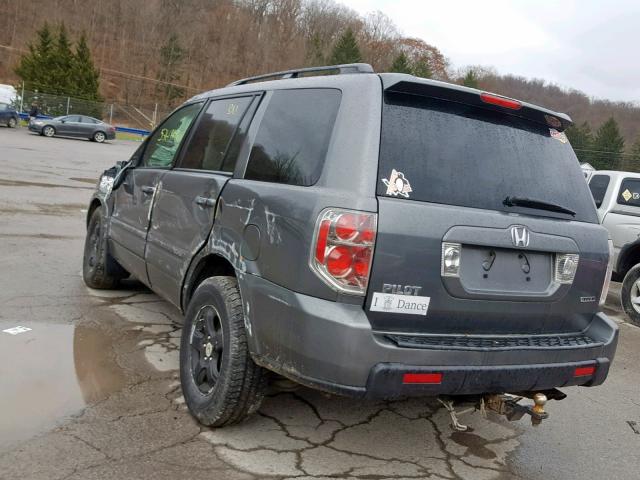 5FNYF18328B042074 - 2008 HONDA PILOT SE GRAY photo 3