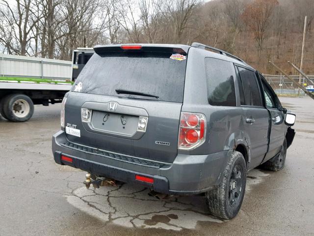 5FNYF18328B042074 - 2008 HONDA PILOT SE GRAY photo 4