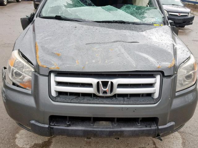 5FNYF18328B042074 - 2008 HONDA PILOT SE GRAY photo 7