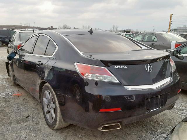 19UUA8F53CA800386 - 2012 ACURA TL BLACK photo 3