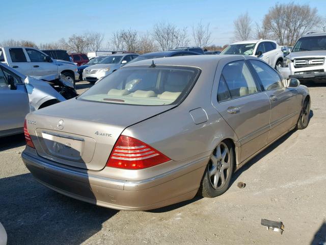 WDBNG83J54A410876 - 2004 MERCEDES-BENZ S 430 4MAT GOLD photo 4