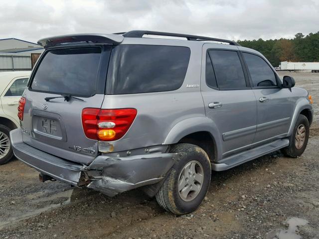 5TDBT48A02S085233 - 2002 TOYOTA SEQUOIA LI SILVER photo 4