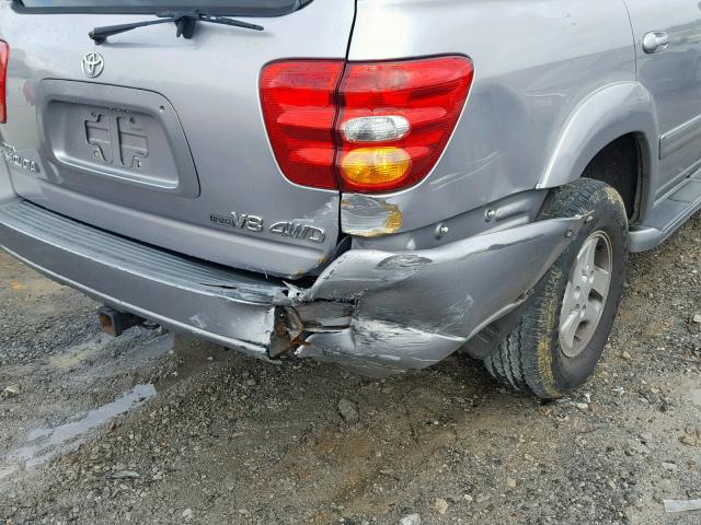 5TDBT48A02S085233 - 2002 TOYOTA SEQUOIA LI SILVER photo 9