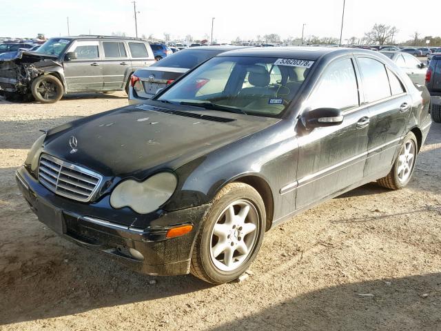 WDBRF61J73A473634 - 2003 MERCEDES-BENZ C 240 BLACK photo 2