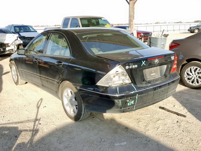 WDBRF61J73A473634 - 2003 MERCEDES-BENZ C 240 BLACK photo 3