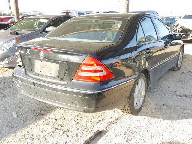 WDBRF61J73A473634 - 2003 MERCEDES-BENZ C 240 BLACK photo 4