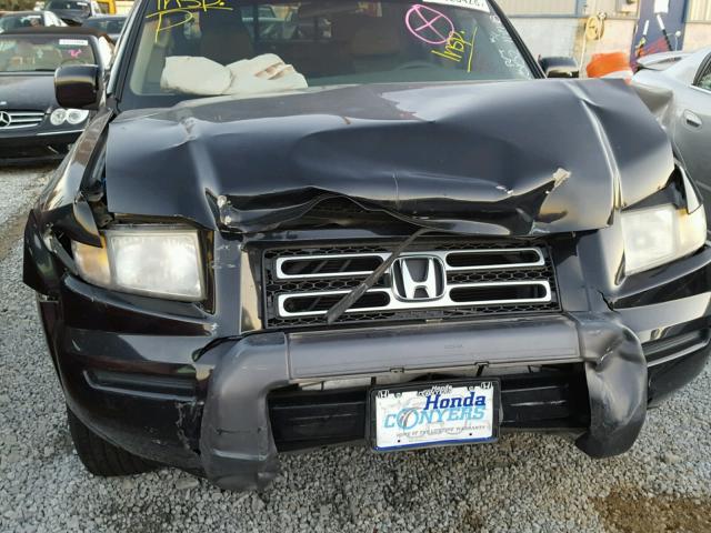 2HJYK16486H505152 - 2006 HONDA RIDGELINE BLACK photo 9