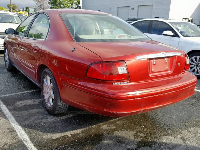 1MEFM53U91G626700 - 2001 MERCURY SABLE LS BURGUNDY photo 3