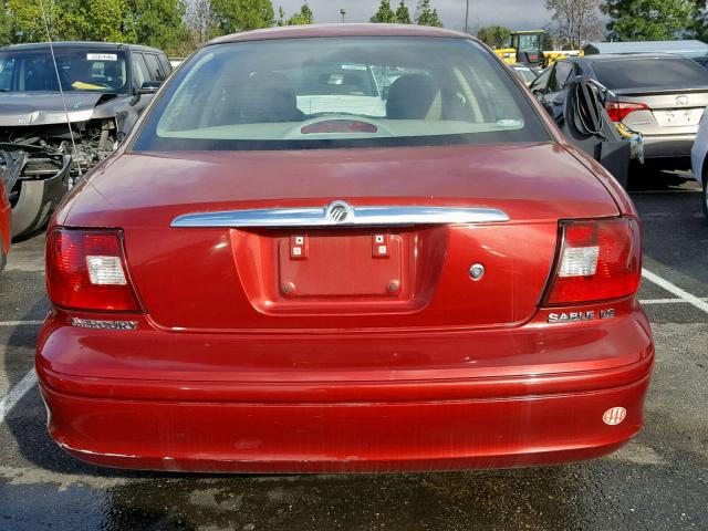 1MEFM53U91G626700 - 2001 MERCURY SABLE LS BURGUNDY photo 9