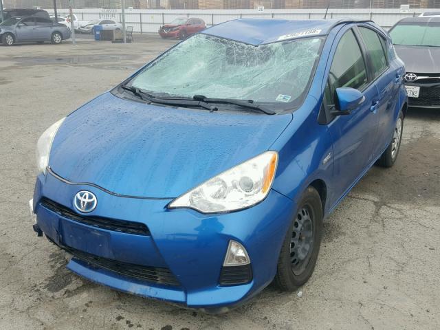 JTDKDTB30D1049138 - 2013 TOYOTA PRIUS C BLUE photo 2