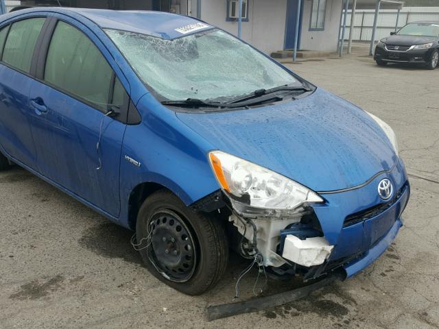 JTDKDTB30D1049138 - 2013 TOYOTA PRIUS C BLUE photo 9