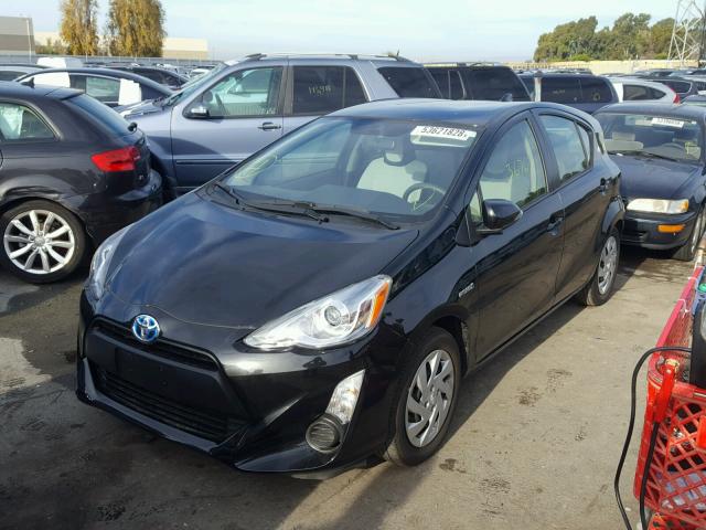 JTDKDTB32F1113358 - 2015 TOYOTA PRIUS C BLACK photo 2