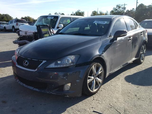 JTHBK262892087153 - 2009 LEXUS IS 250 GRAY photo 2