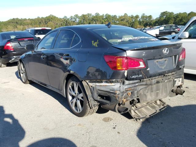 JTHBK262892087153 - 2009 LEXUS IS 250 GRAY photo 3