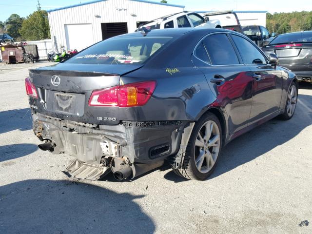 JTHBK262892087153 - 2009 LEXUS IS 250 GRAY photo 4