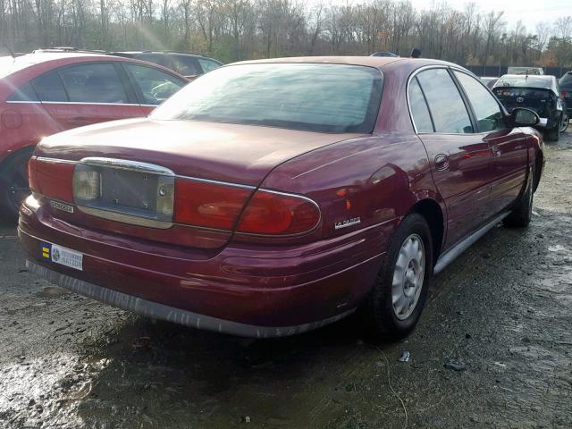 1G4HR54K8YU309152 - 2000 BUICK LESABRE LI BURGUNDY photo 4