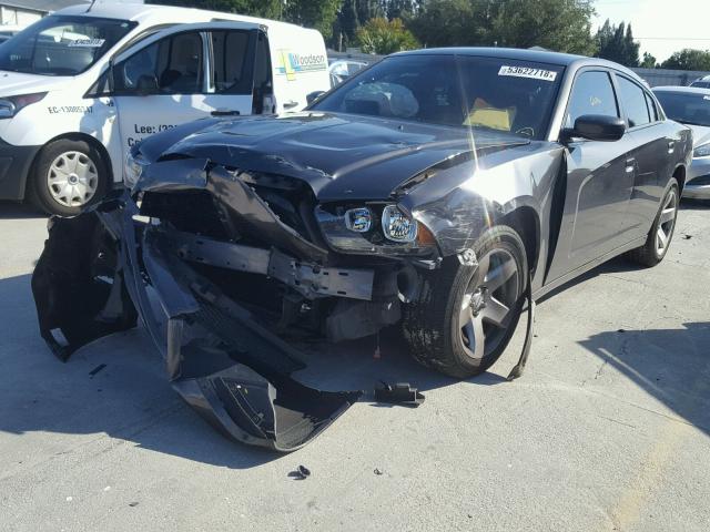 2C3CDXAG9EH143638 - 2014 DODGE CHARGER PO GRAY photo 2