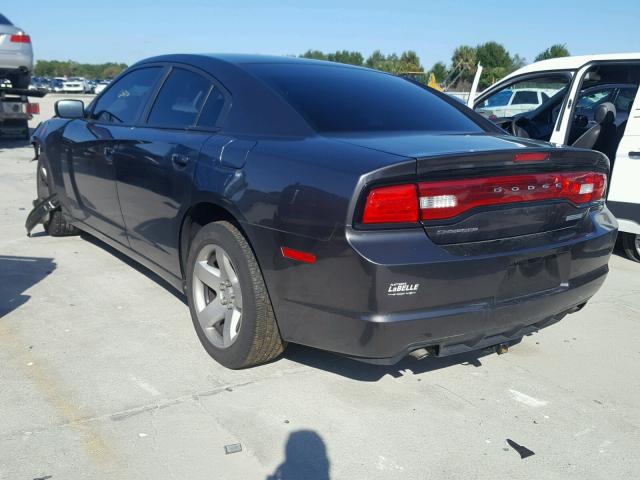2C3CDXAG9EH143638 - 2014 DODGE CHARGER PO GRAY photo 3