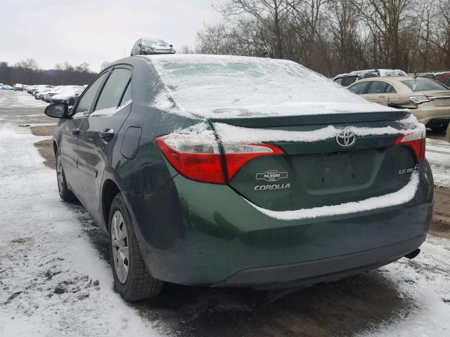 2T1BPRHEXEC042486 - 2014 TOYOTA COROLLA EC GREEN photo 3