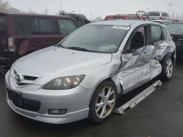 JM1BK344X81178425 - 2008 MAZDA 3 HATCHBAC SILVER photo 2