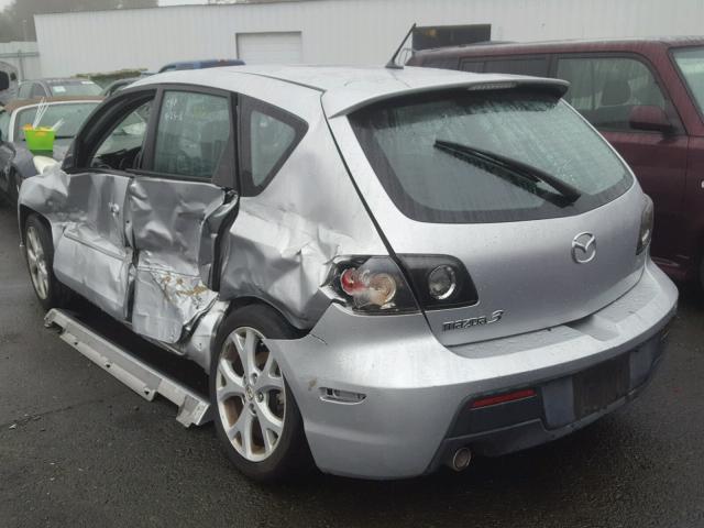 JM1BK344X81178425 - 2008 MAZDA 3 HATCHBAC SILVER photo 3