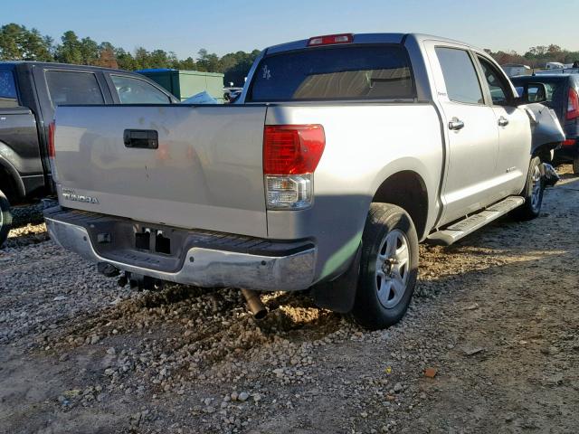 5TFFY5F14BX106722 - 2011 TOYOTA TUNDRA CRE SILVER photo 4