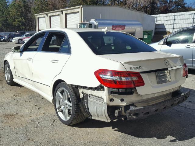 WDDHF5KB3DA704664 - 2013 MERCEDES-BENZ E 350 WHITE photo 3