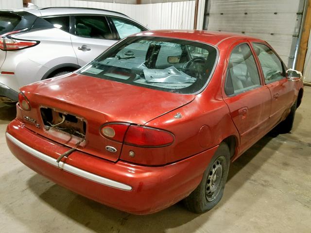 1FALP6537TK180154 - 1996 FORD CONTOUR GL RED photo 4