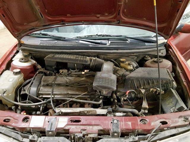 1FALP6537TK180154 - 1996 FORD CONTOUR GL RED photo 7