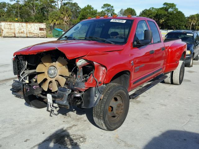 3D7MX48C36G275410 - 2006 DODGE RAM 3500 S RED photo 2