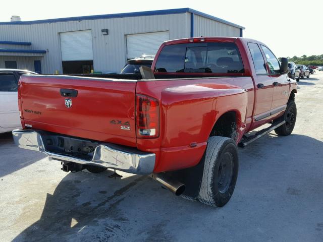 3D7MX48C36G275410 - 2006 DODGE RAM 3500 S RED photo 4