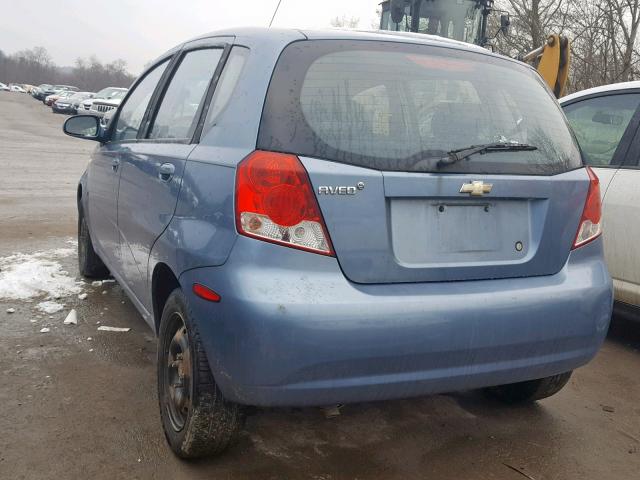 KL1TD66658B096263 - 2008 CHEVROLET AVEO BASE Mavi foto 3