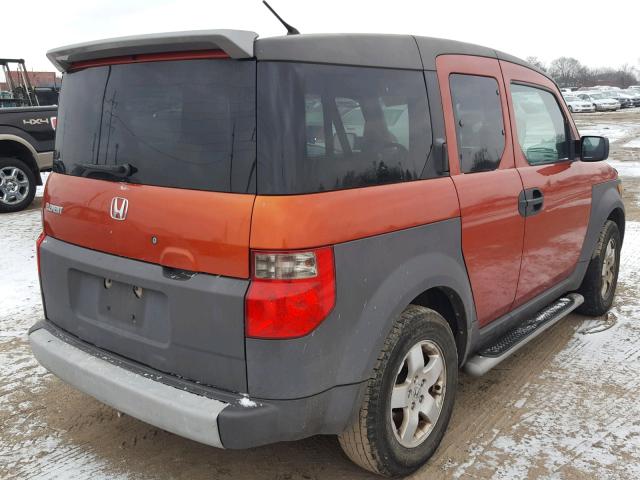 5J6YH28563L033931 - 2003 HONDA ELEMENT EX ORANGE photo 4