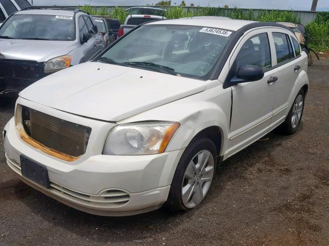 1B3HB48B47D542247 - 2007 DODGE CALIBER SX WHITE photo 2